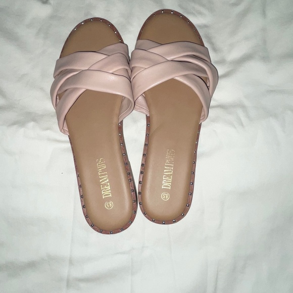 Dream Pairs dusty Pink slides - Picture 1 of 3